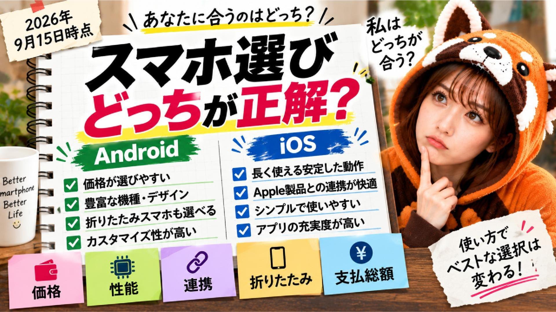 スマホ選びどっちが正解? AndroidとiOS